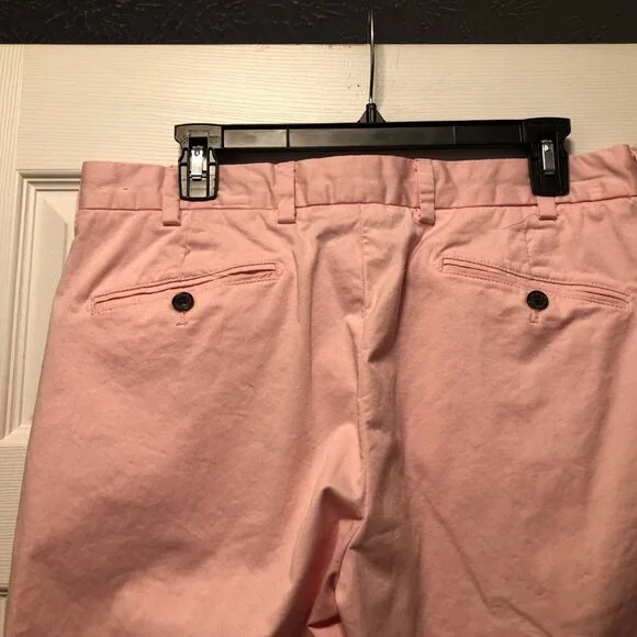 brooks brothers men's pink 97%cotton casual pantssize: 34/30